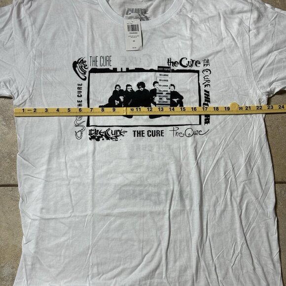 The Cure Logos Two-Sided Womens 2XL White T-Shirt New - Picture 3 of 8